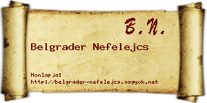 Belgrader Nefelejcs névjegykártya
